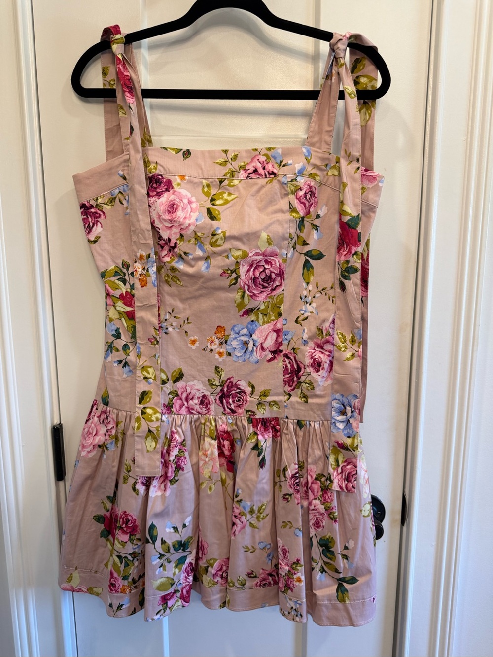 Buddy Love Blush Pink Floral Tie-Shoulder Dress